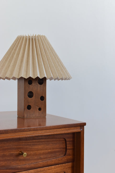 Vintage Small Sculptural Teak Table Lamp Base