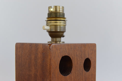 Vintage Small Sculptural Teak Table Lamp Base