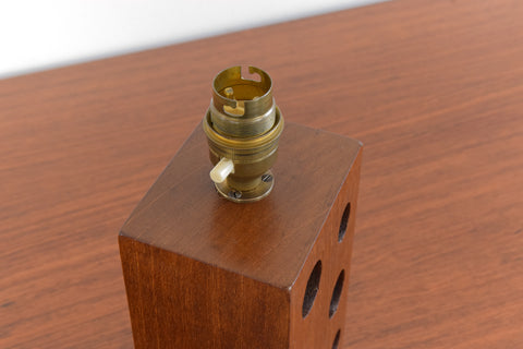 Vintage Small Sculptural Teak Table Lamp Base