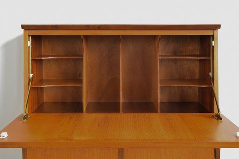 Vintage Small Teak Bureau / Cabinet