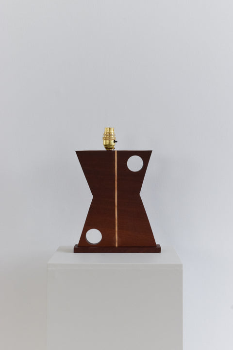 Vintage Small Sculptural Teak Table Lamp Base