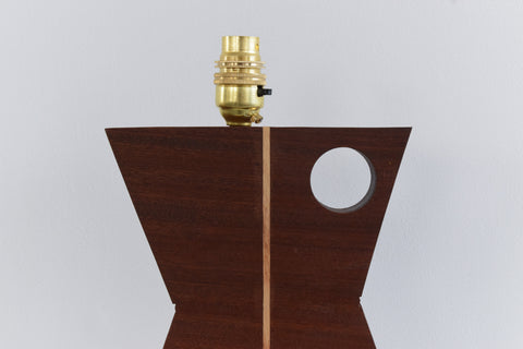 Vintage Small Sculptural Teak Table Lamp Base