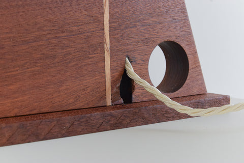 Vintage Small Sculptural Teak Table Lamp Base