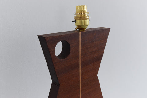 Vintage Small Sculptural Teak Table Lamp Base