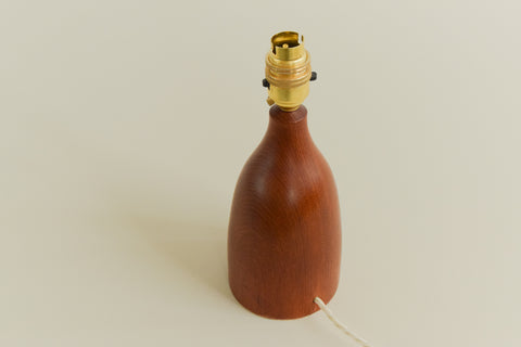 Vintage Small Teak Table Lamp Base