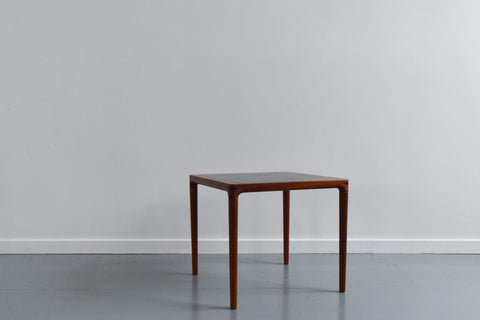 Vintage Small Teak and Vinyl Coffee / Side Table by Kurt Østervig for Jason Møbler
