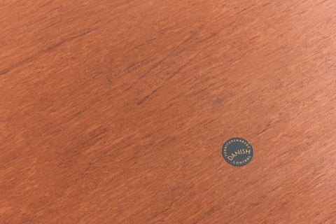 Vintage Small Teak and Vinyl Coffee / Side Table by Kurt Østervig for Jason Møbler