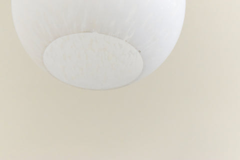 Vintage Small White Pattered Frosted Glass Pendant Light Shade