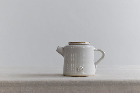 Vintage Small White Studio Pottery Tea Pot