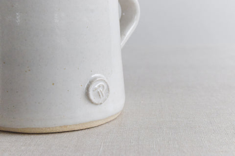 Vintage Small White Studio Pottery Tea Pot