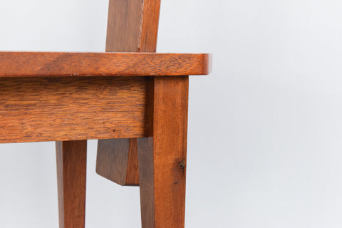 Vintage Solid Teak Spinning Chair