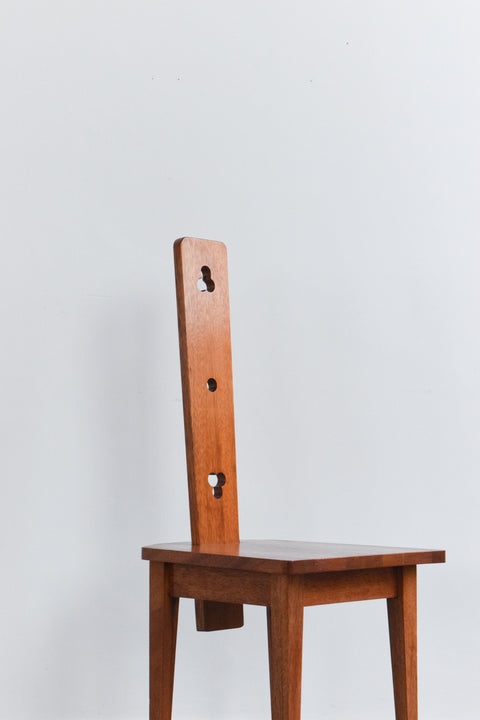 Vintage Solid Teak Spinning Chair