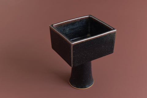 Vintage Studio Pottery Ceramic Pedestal Vase