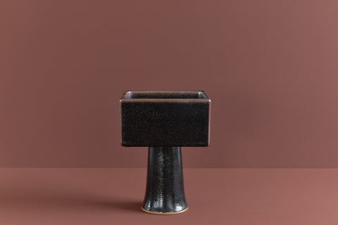 Vintage Studio Pottery Ceramic Pedestal Vase