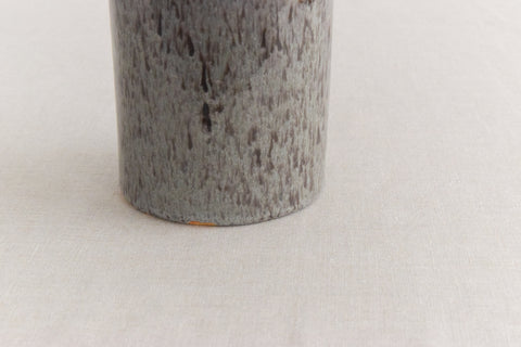 Vintage Studio Pottery Cylindrical Grey Glazed Vase by Youghal Pottery of Ireland