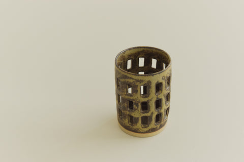 Vintage Studio Pottery Pot / Tea Light Holder