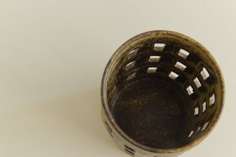 Vintage Studio Pottery Pot / Tea Light Holder