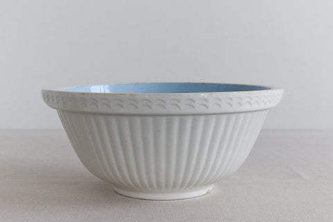 Vintage T.G. Green & Co Blue and White Easimix Mixing Bowl with Grip Stand