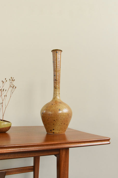 Vintage Tall Studio Pottery Bottle Vase