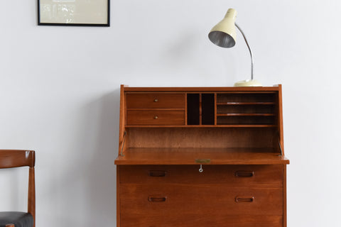 Vintage Teak Bureau / Cabinet with Drawers