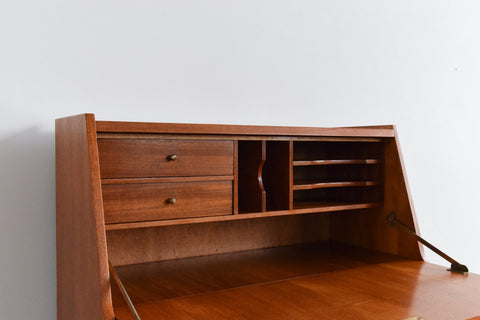 Vintage Teak Bureau / Cabinet with Drawers