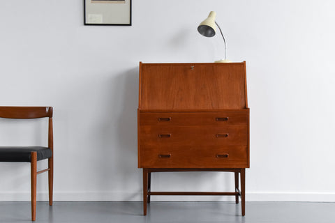 Vintage Teak Bureau / Cabinet with Drawers