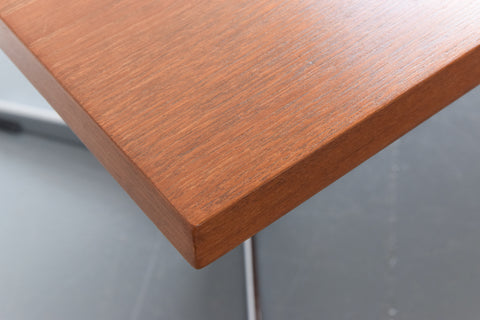 Vintage Teak Coffee Table with Chrome Base