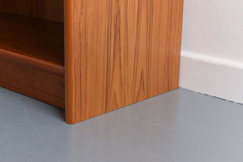 Vintage Tall Teak Danish Double Bookcase / Shelving Unit