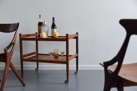 Vintage Teak Drinks Trolley