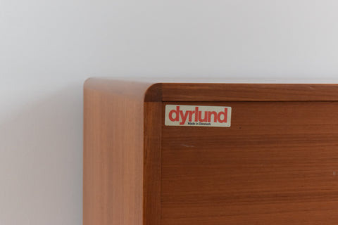 Vintage Danish Teak Tambour Door Media Unit / Sideboard by Dyrlund