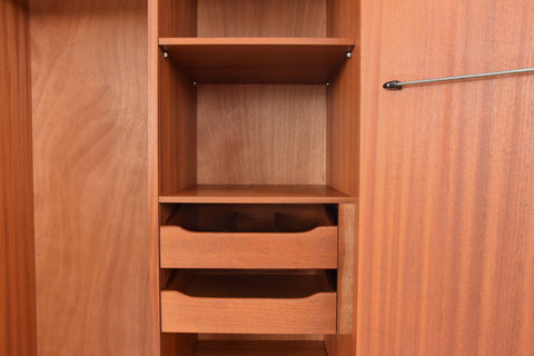 Vintage Double Teak Fresco Gentleman's Wardrobe by G Plan
