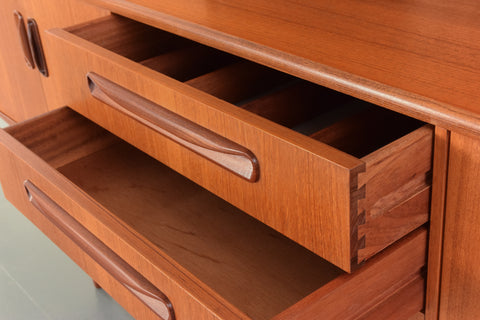 Vintage Teak Fresco Tall Sideboard / Drinks Cabinet