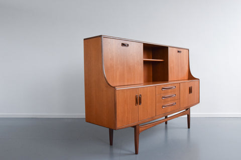 Vintage Teak Fresco Tall Sideboard / Drinks Cabinet