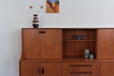 Vintage Teak Fresco Tall Sideboard / Drinks Cabinet