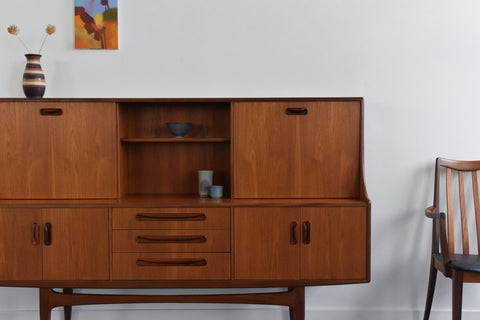 Vintage Teak Fresco Tall Sideboard / Drinks Cabinet