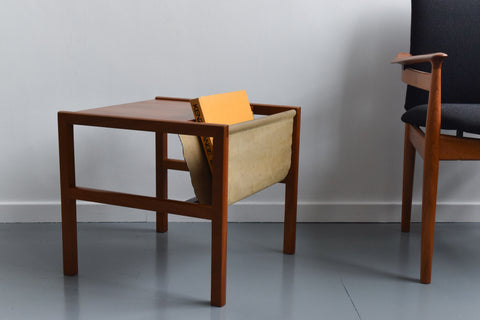 Vintage Teak Coffee Table with Magazine Rack by McIntosh