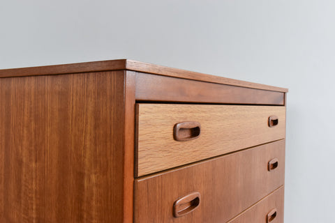Vintage Teak Tallboy Chest of Drawers by Harris Lebus 