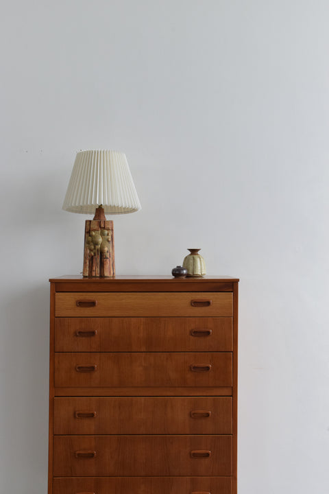 Vintage Teak Tallboy Chest of Drawers by Harris Lebus 