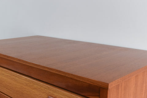 Vintage Teak Tallboy Chest of Drawers by Harris Lebus 