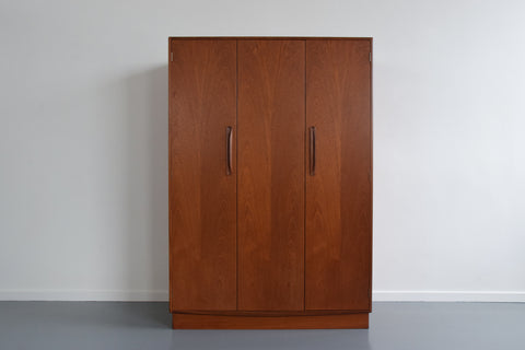 Vintage Triple Teak Fresco Wardrobe by G Plan