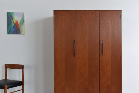 Vintage Triple Teak Fresco Wardrobe by G Plan