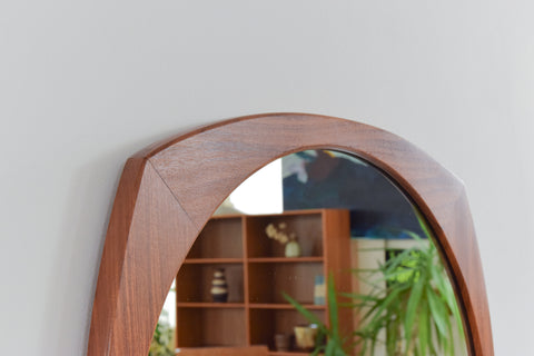 Vintage Teak Wall Mirror