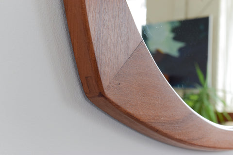 Vintage Teak Wall Mirror