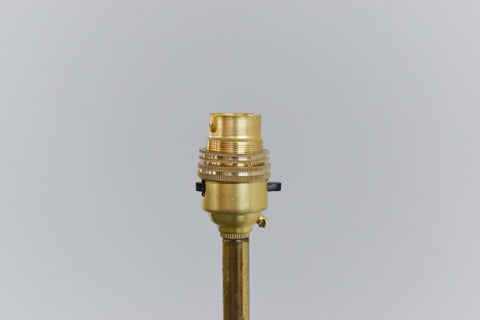 Vintage Teak and Brass Standing Lamp Base