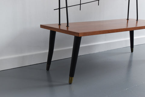 Vintage Teak and Metal Plant Stand