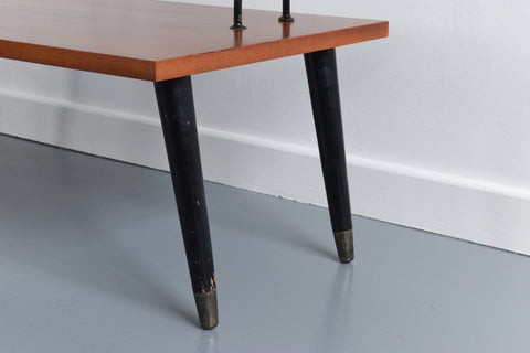 Vintage Teak and Metal Plant Stand