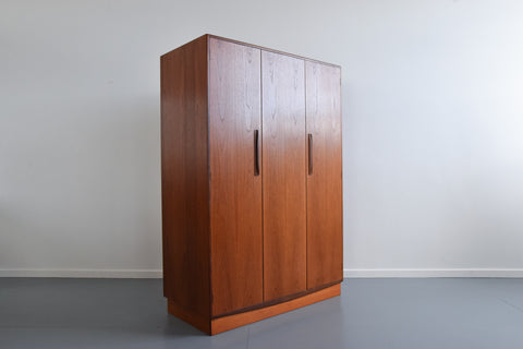 Vintage Triple Teak Fresco Wardrobe by G Plan