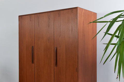 Vintage Triple Teak Fresco Wardrobe by G Plan