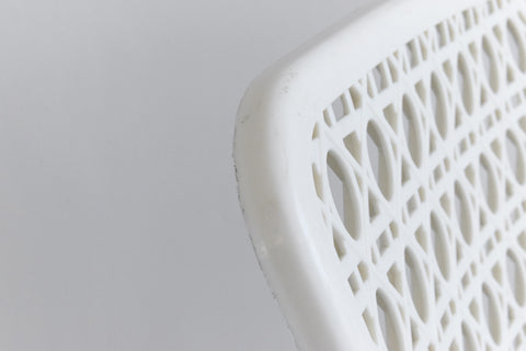 Vintage White Plastic and Metal Garden Chair by Larélite