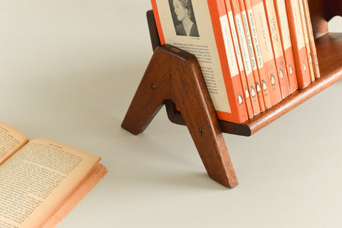 Vintage Wooden Book Rack